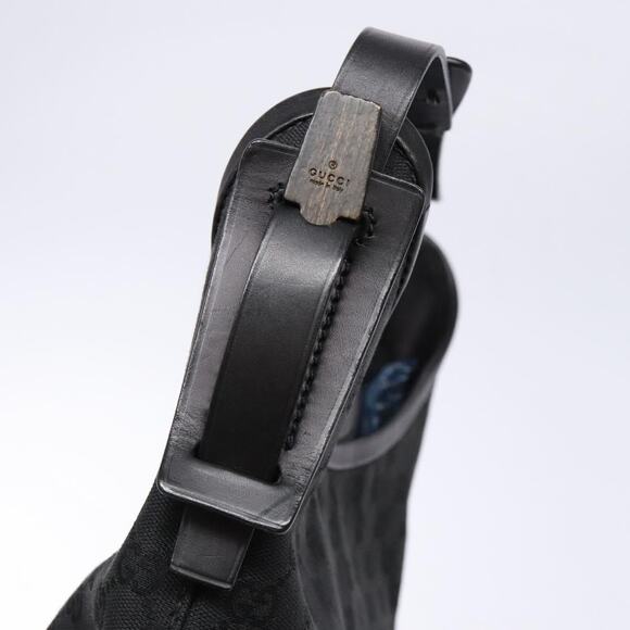 GUCCI GG Canvas Shoulder Bag Black Silver - Picture 14 of 16